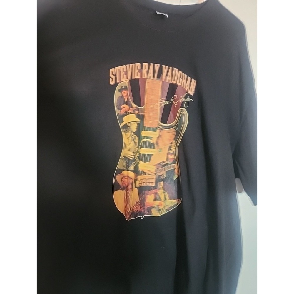 Stevie Ray Vaughn Guitar Mosaic T-shirt Shirt 4XL
